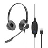 Micro-Casque Binaural UC Connexion USB-C Fonctions Cordon USB C-LX